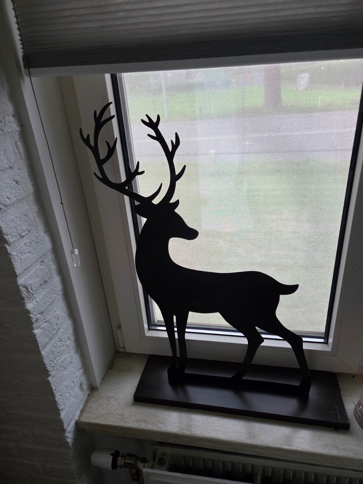 Decoratief Hert Silhouet - Zwart Metaal, Zwart, Ophalen of Verzenden, Zo goed als nieuw, Metaal