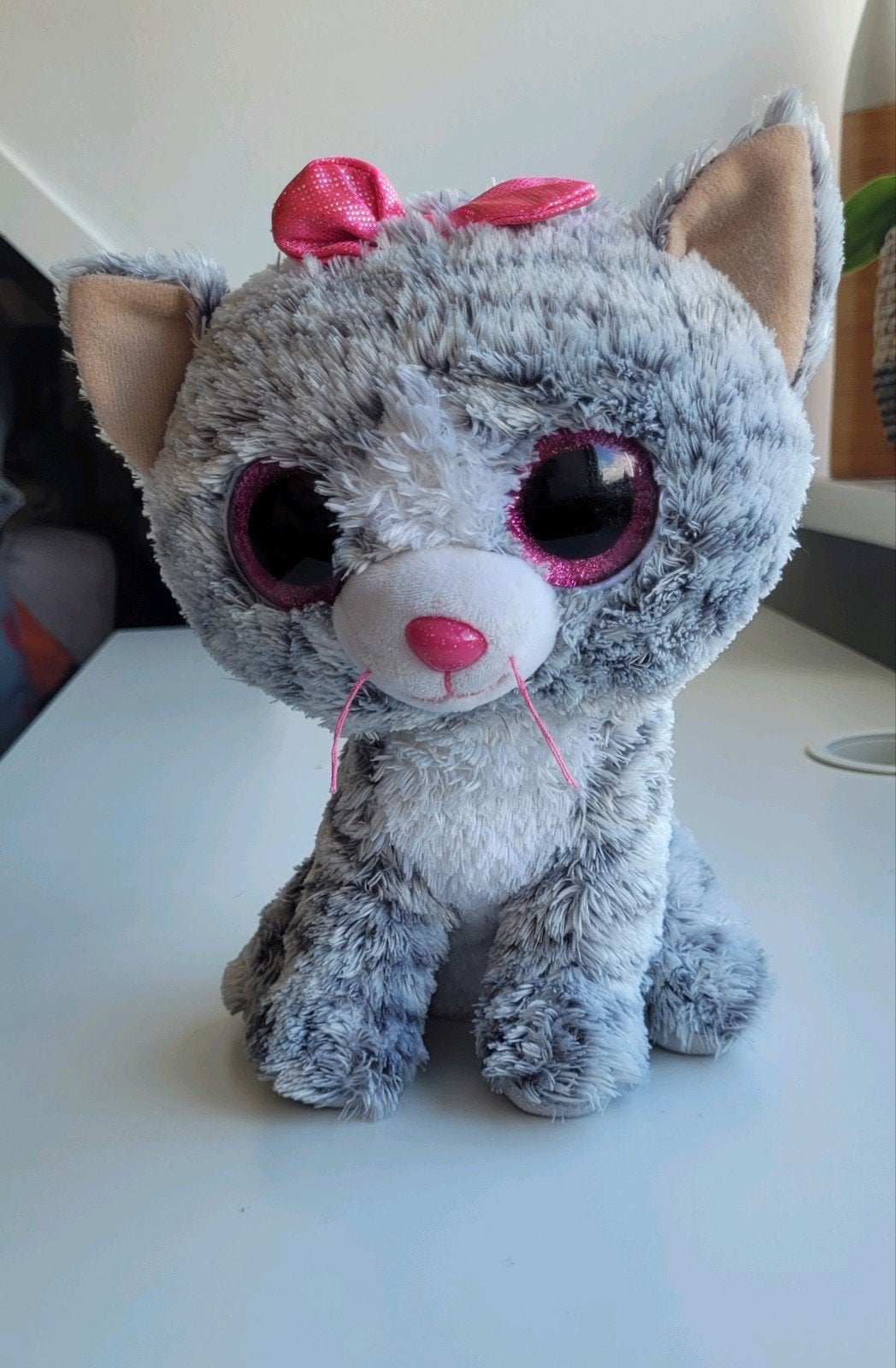 knuffel kat poes, schoon, ophalen €2, Ophalen, Zo goed als nieuw, Grijs, Ty