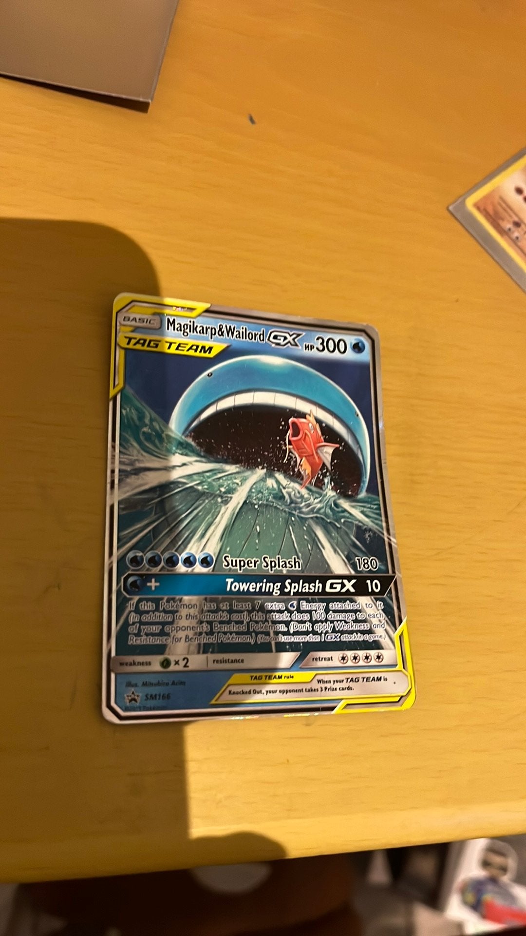 Magikarp en wailord gx, Hobby en Vrije tijd, Verzamelkaartspellen | Pokémon, Ophalen of Verzenden, Gebruikt, Losse kaart