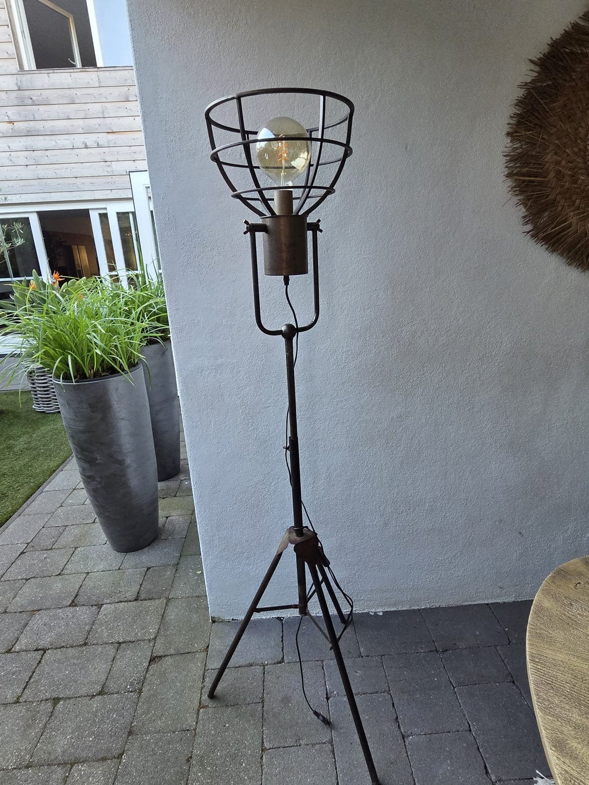 Staande lamp, Huis en Inrichting, Lampen | Vloerlampen, Ophalen, Zo goed als nieuw, 150 tot 200 cm