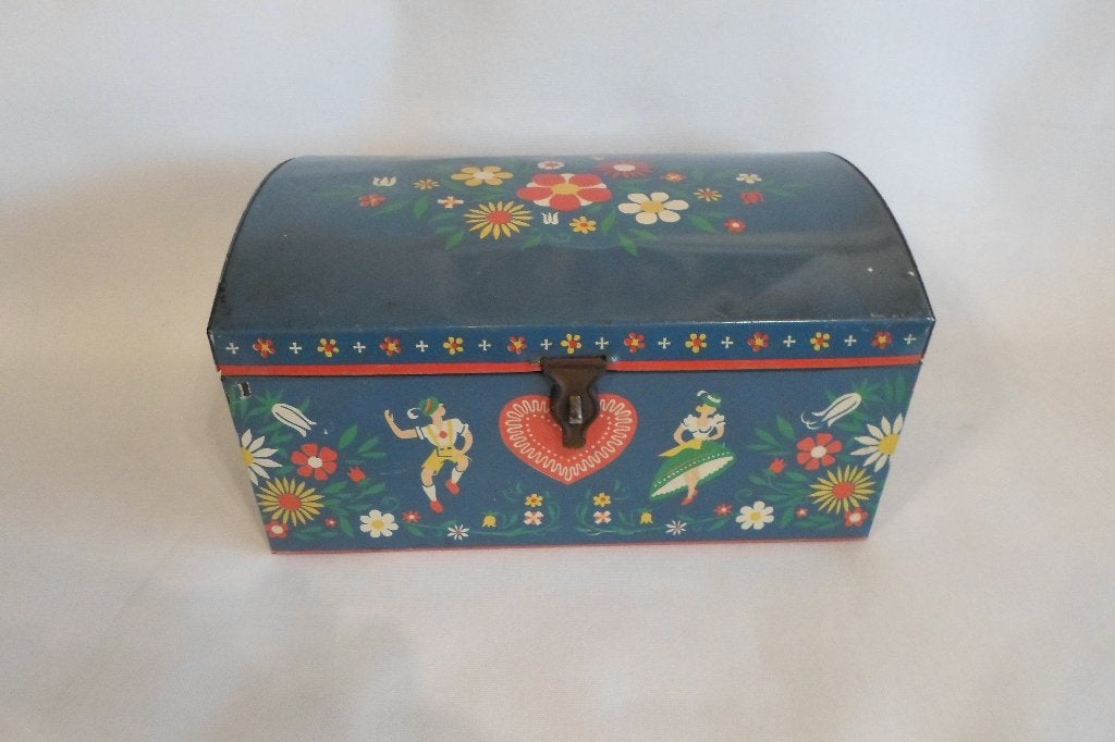 Vintage Duitse Blikken Kist, Ophalen of Verzenden, Gebruikt, Overige