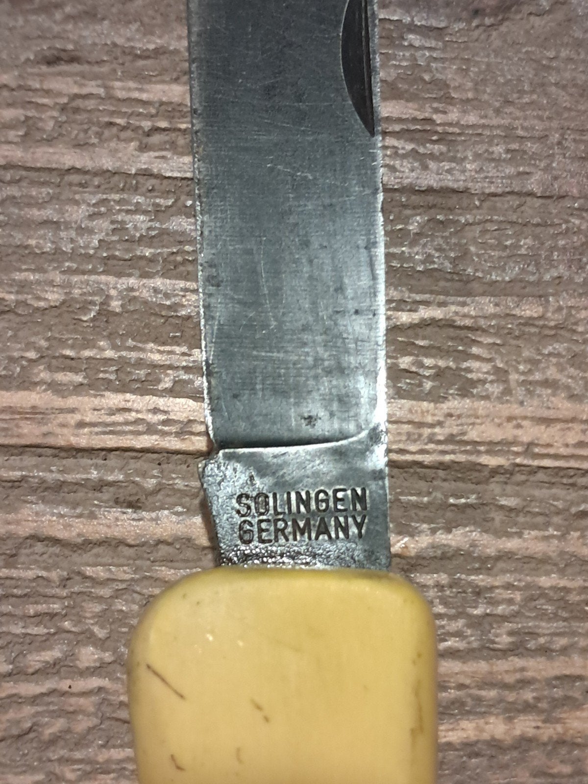 Vintage Solingen Germany Zakmes - Geel Handvat, Verzenden