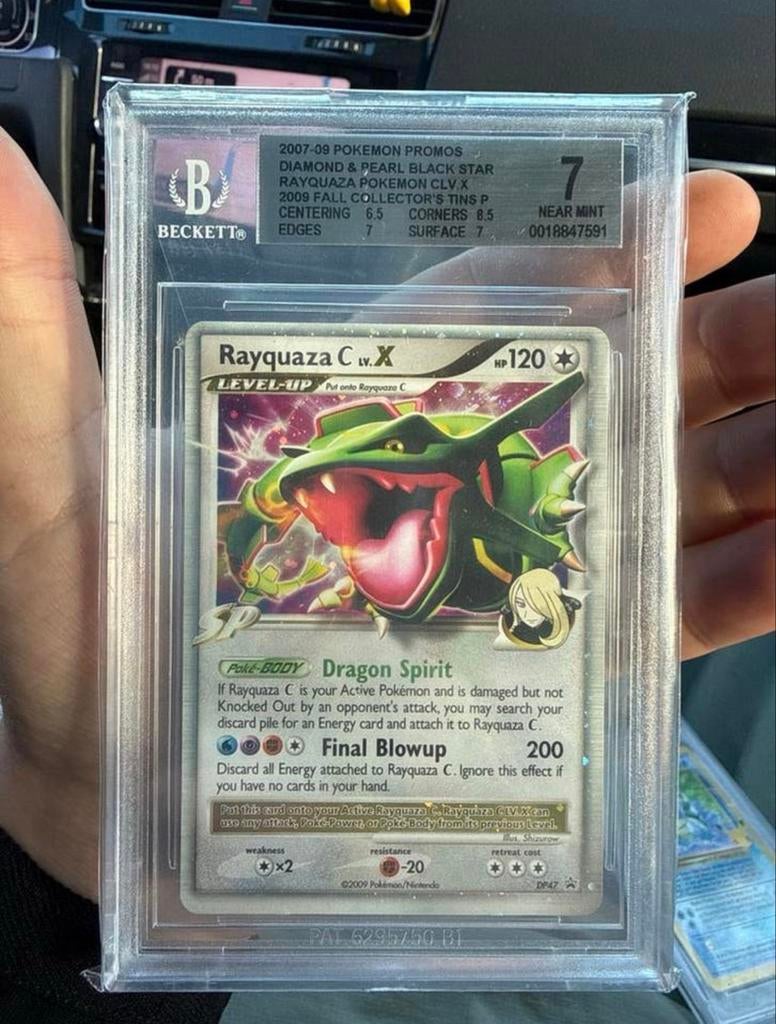 Rayquaza C LV.X Pokémon Kaart BGS 7 Near Mint, Ophalen, Zo goed als nieuw, Losse kaart