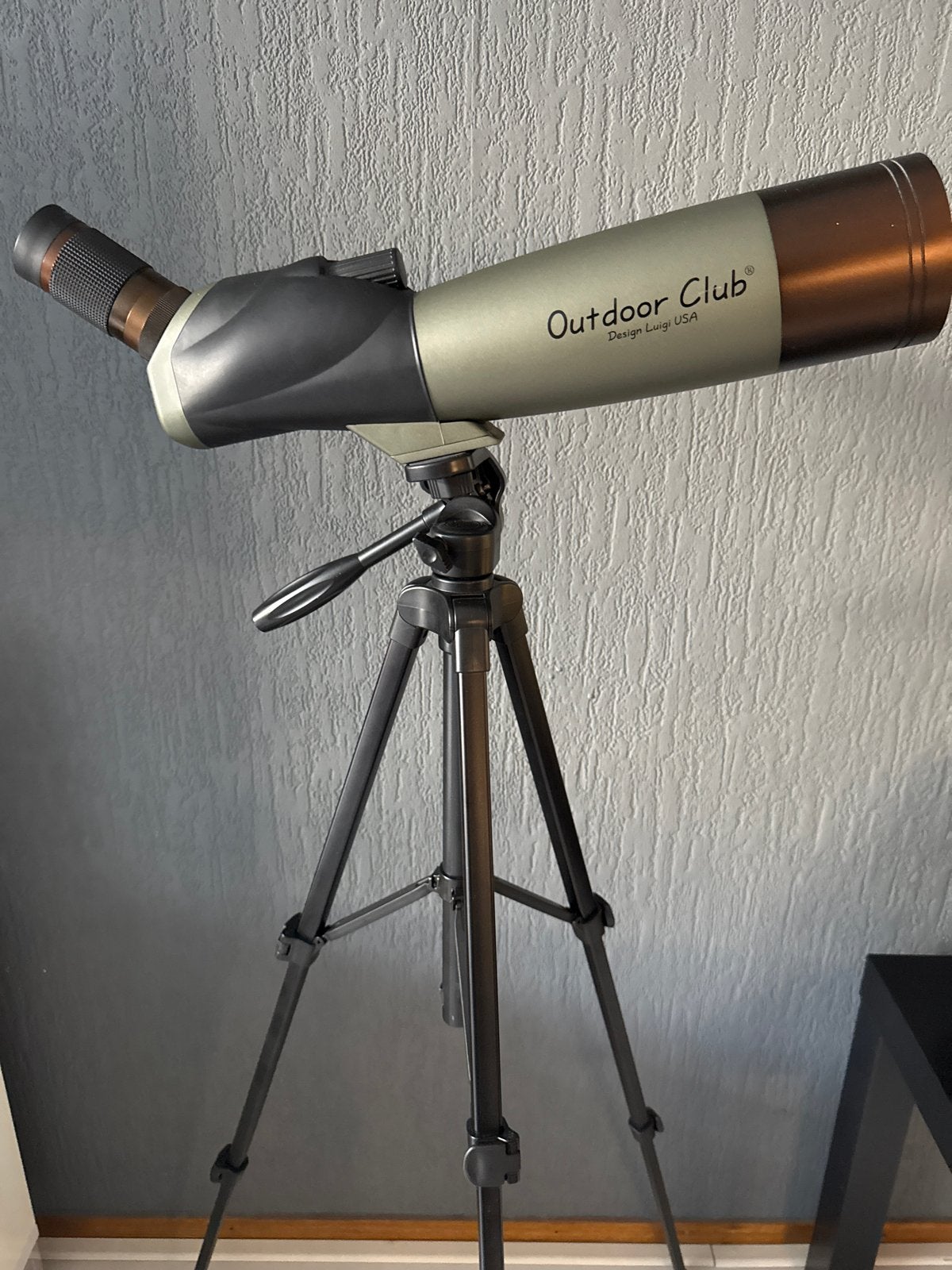 Outdoor Club Spottingscoop met Valbon EX-230 Statief, Gebruikt, Lenzentelescoop (refractor), Met statief, Ophalen of Verzenden