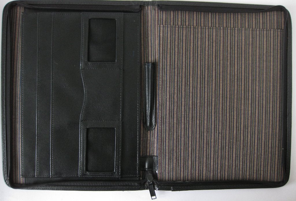 Portfoliomap zwart met streepvoering en rits 34 x 25,5 cm, Ophalen of Verzenden, Nieuw