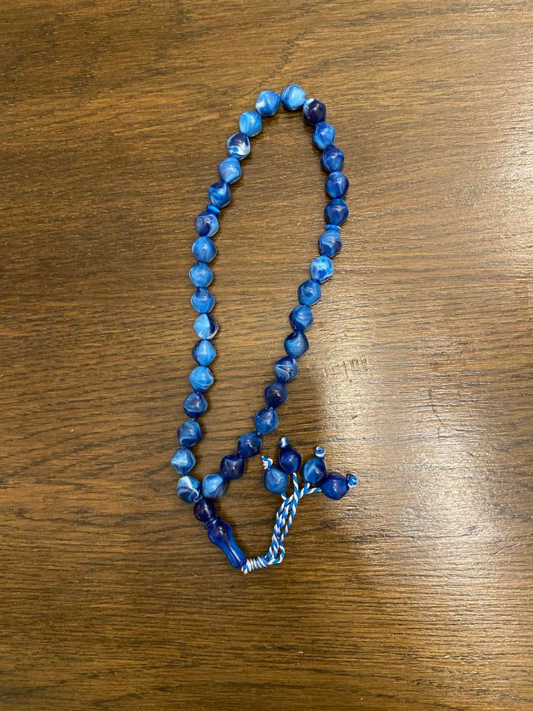 Blauwe Gebedskralen Tasbih Tesbih Rozenkrans, Ophalen of Verzenden, Zo goed als nieuw