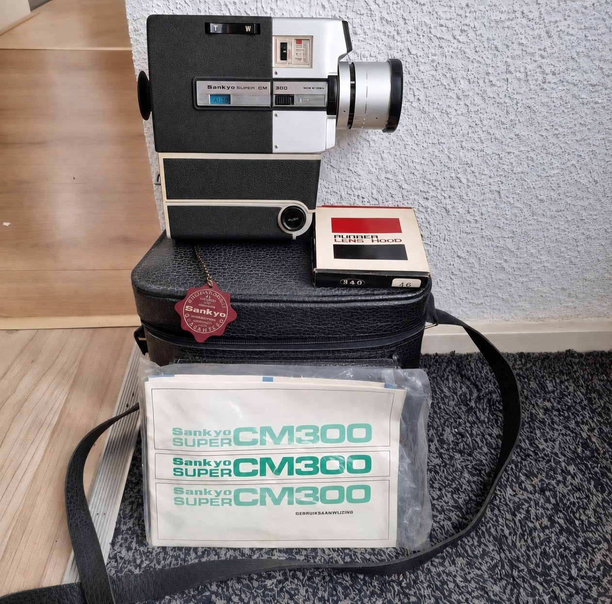 Mooie oude Sankyo Super CM300 videocamera met tas, Ophalen of Verzenden, 8mm, Camera