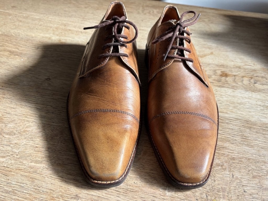Van Lier, licht bruine leren veterschoen – Maat 9 (43/44), Kleding | Heren, Bruin, Van Lier, Ophalen of Verzenden, Zo goed als nieuw