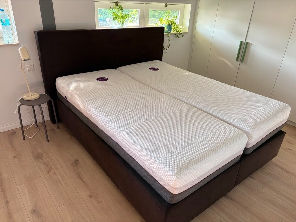 Swiss sense Boxspring 160x200cm, Ophalen, Gebruikt, Zwart, Tweepersoons