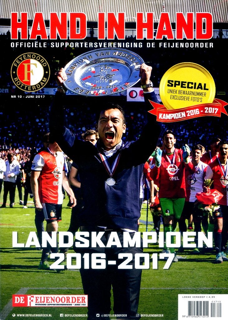 Hand in Hand - special Feyenoord kampioen, Ophalen of Verzenden, Zo goed als nieuw, Feyenoord, Boek of Tijdschrift