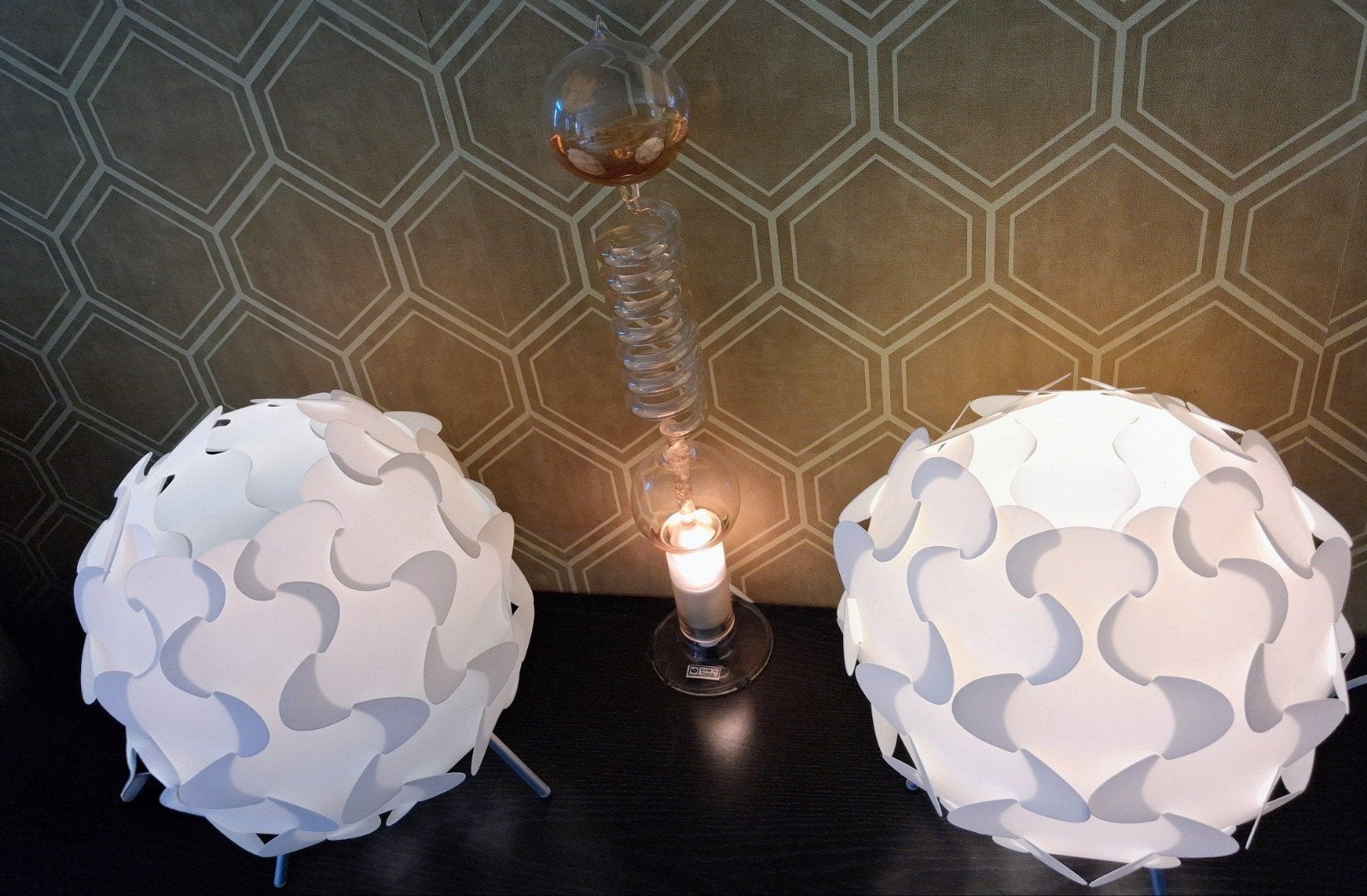 Set 2 Vintage ‘Wolklampen’ space age Buitenaards mooi design, Ophalen of Verzenden, Huis en Inrichting