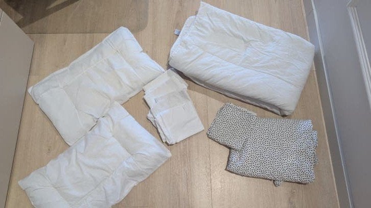 Peuter beddengoed set, Gebruikt, Jongetje of Meisje, Wit, Ophalen of Verzenden
