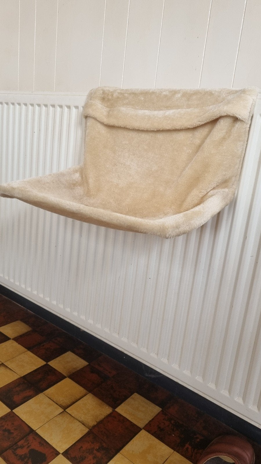 trixie katten radiatorhangmat pluche beige., Ophalen of Verzenden, Zo goed als nieuw