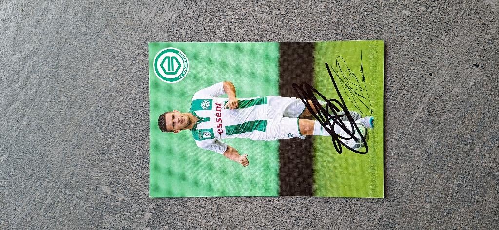Spelerskaart met handtekening; Bryan Linssen #2 FC Groningen, Verzamelen, Sportartikelen en Voetbal, Nieuw, Spelerskaart, Overige binnenlandse clubs