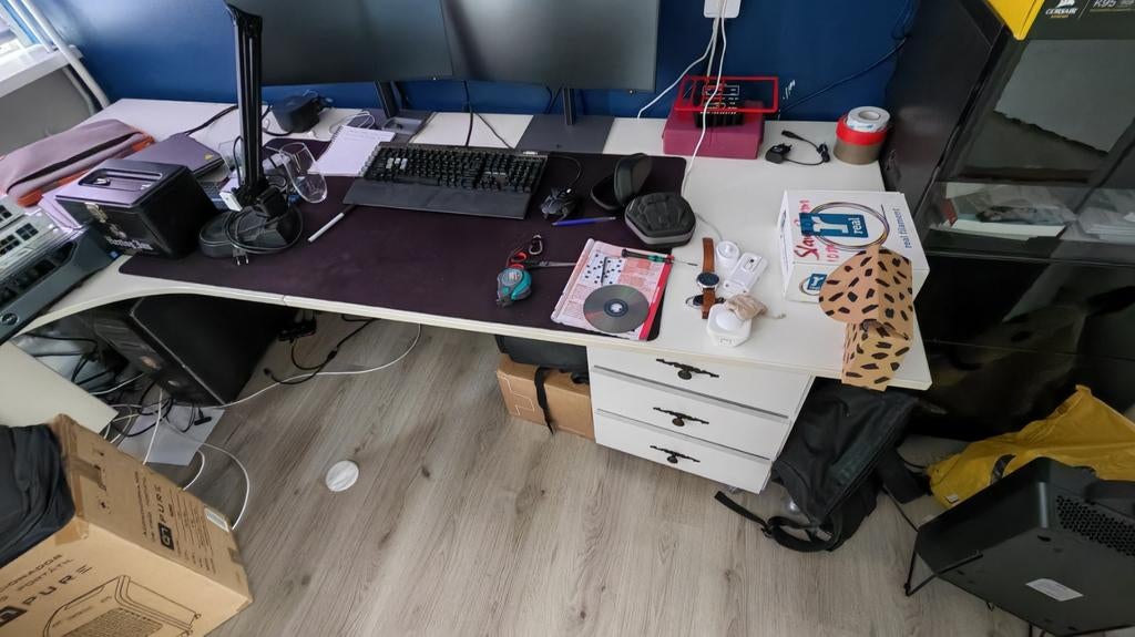 Groot bureau., Huis en Inrichting, Bureaus, Ophalen, Gebruikt, IKEA, 240 cm