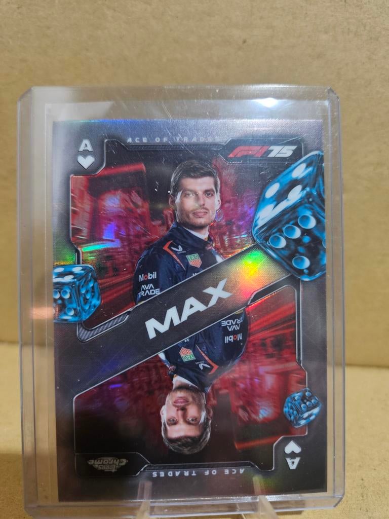 Max verstappen ace of trades refractor topps chrome f1 2025, Hobby en Vrije tijd, Stickers en Plaatjes, Ophalen of Verzenden, Nieuw