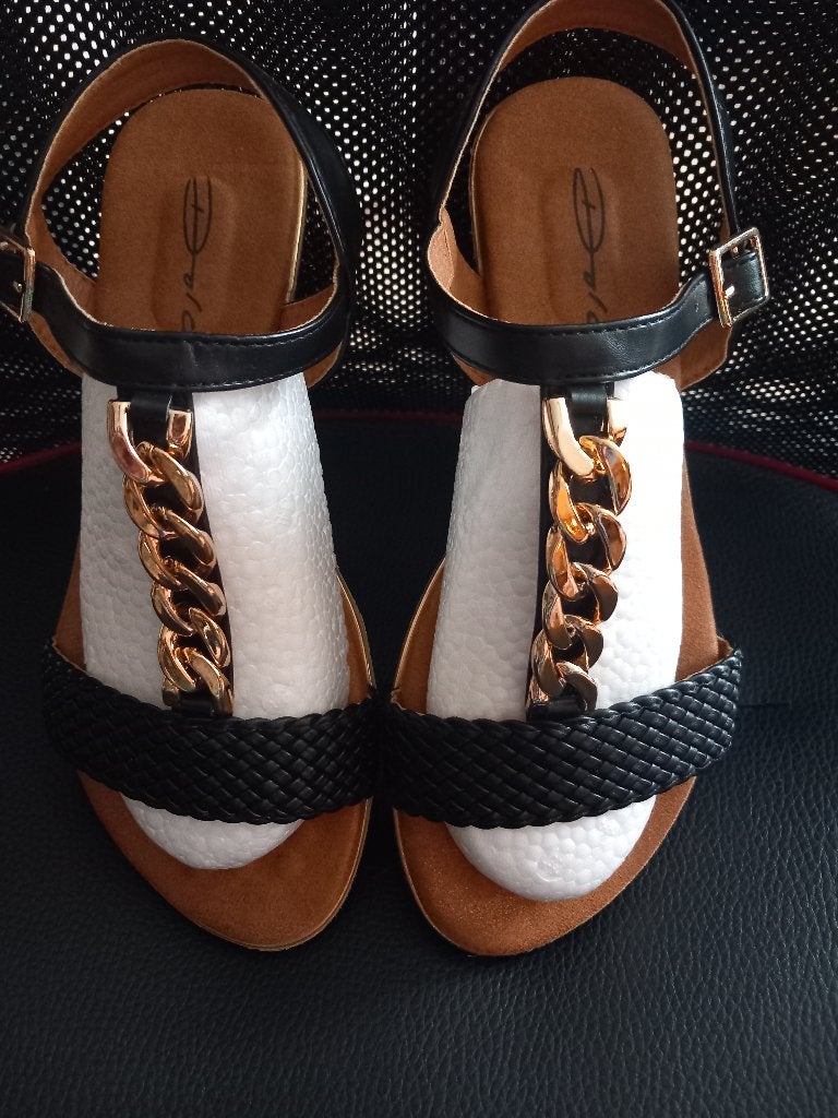 Sandalen/ Dolcis, Dolcis, Zwart, Zo goed als nieuw, Sandalen of Muiltjes