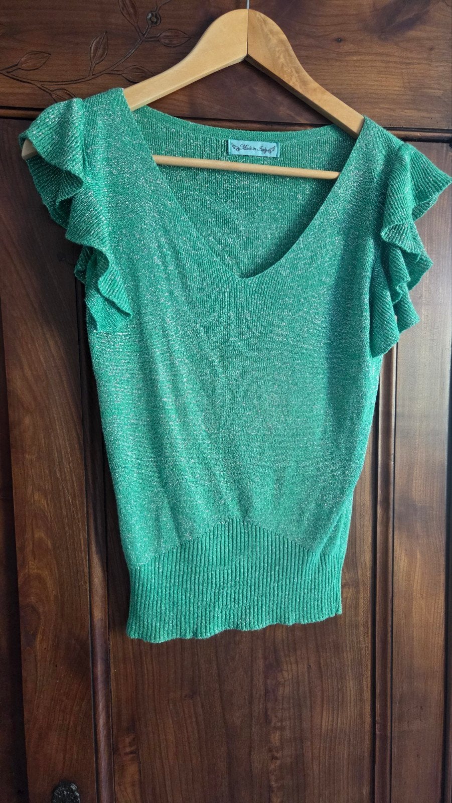 Leuk Italiaans zomer truitje met kleine glitter erin
Maat M, Ophalen of Verzenden, Zo goed als nieuw, Maat 38/40 (M), Lange mouw
