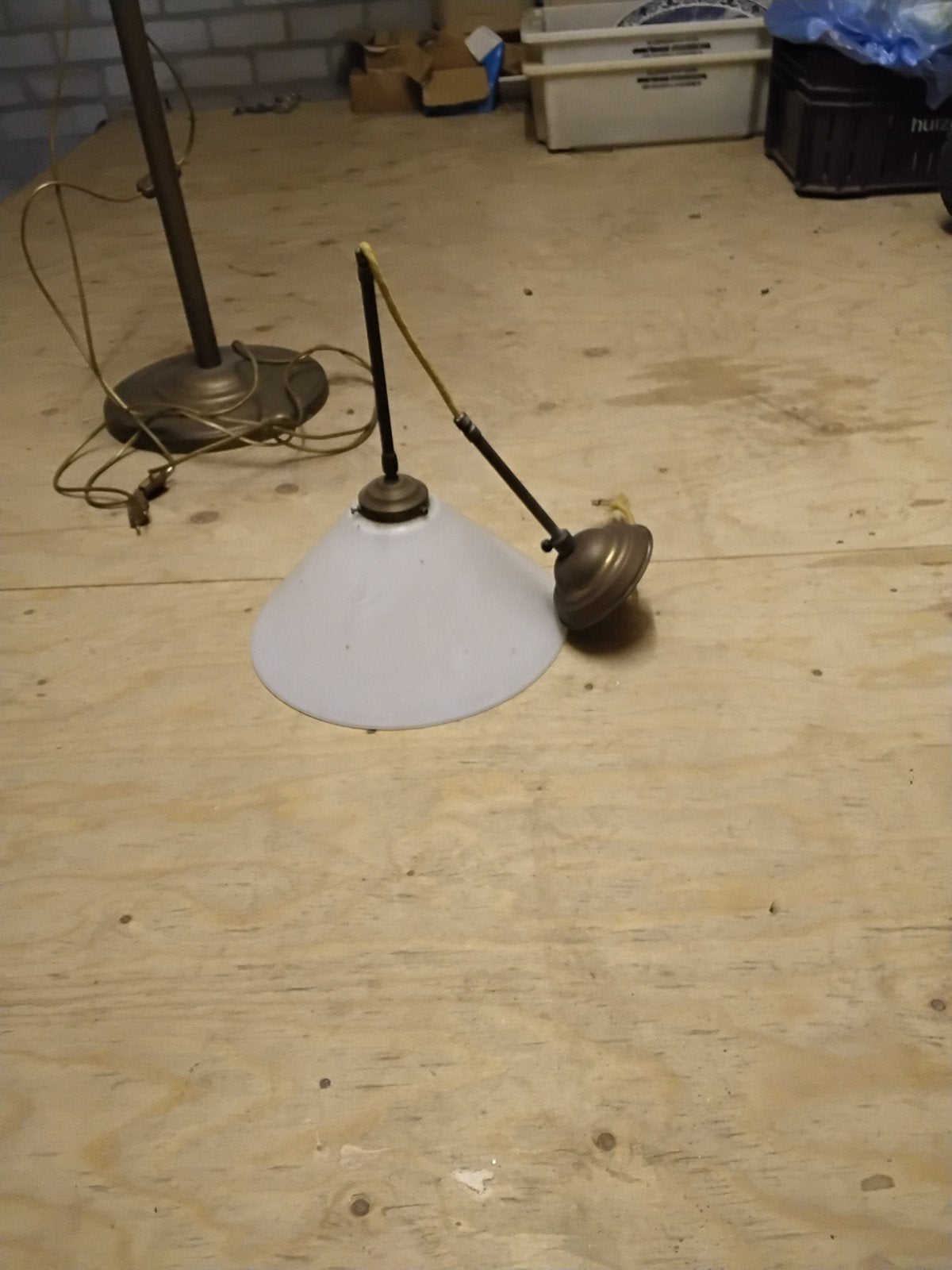 Landelijk staande en hanglamp set, Gebruikt, Ophalen of Verzenden, Landelijk, Glas