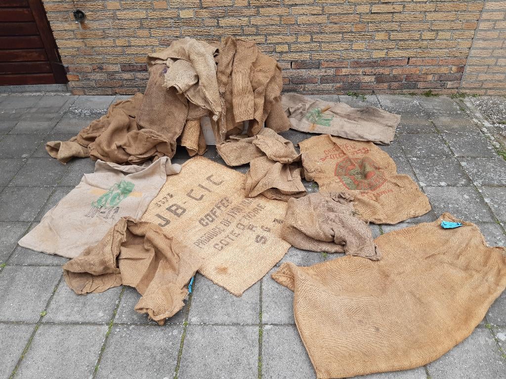 20 stuks jute zakken ca. 54x98 cm, Ophalen, Gebruikt, Beige, 30 tot 120 cm