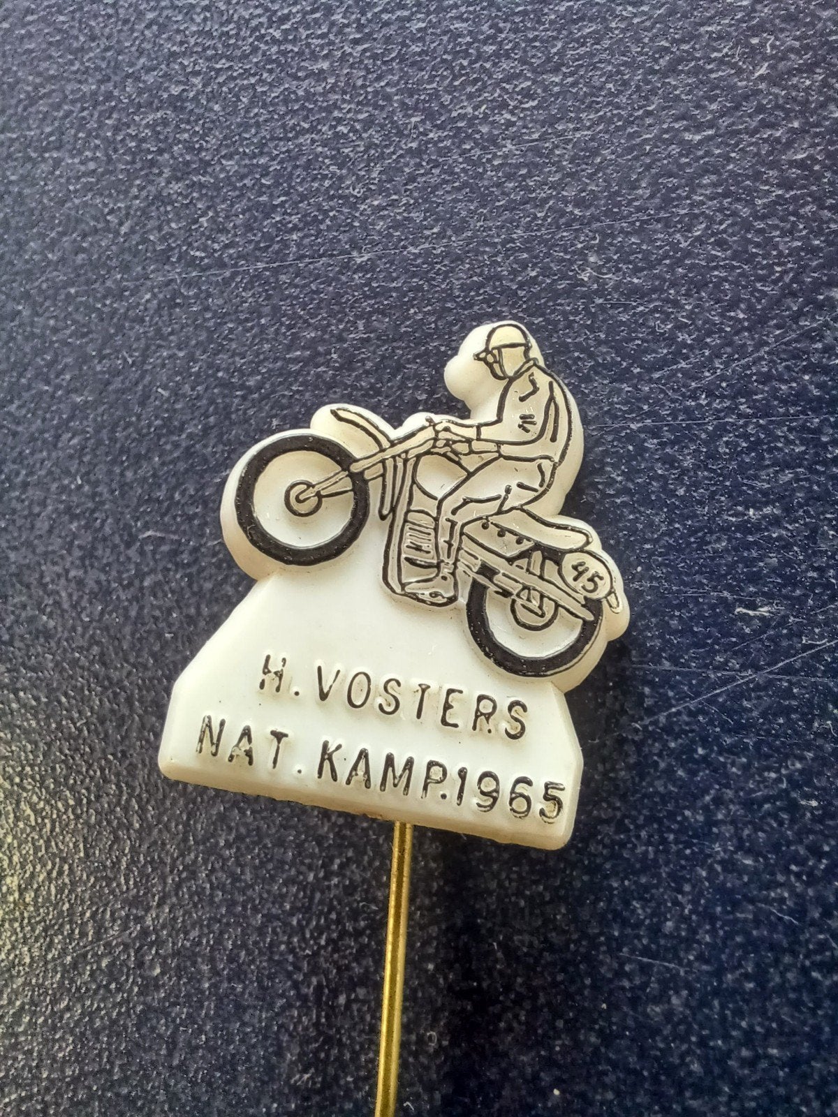 Speldje H. Vosters Nat. Kampioen 195 (Motorcross), Verzamelen, Ophalen of Verzenden, Gebruikt, Sport, Speldje of Pin