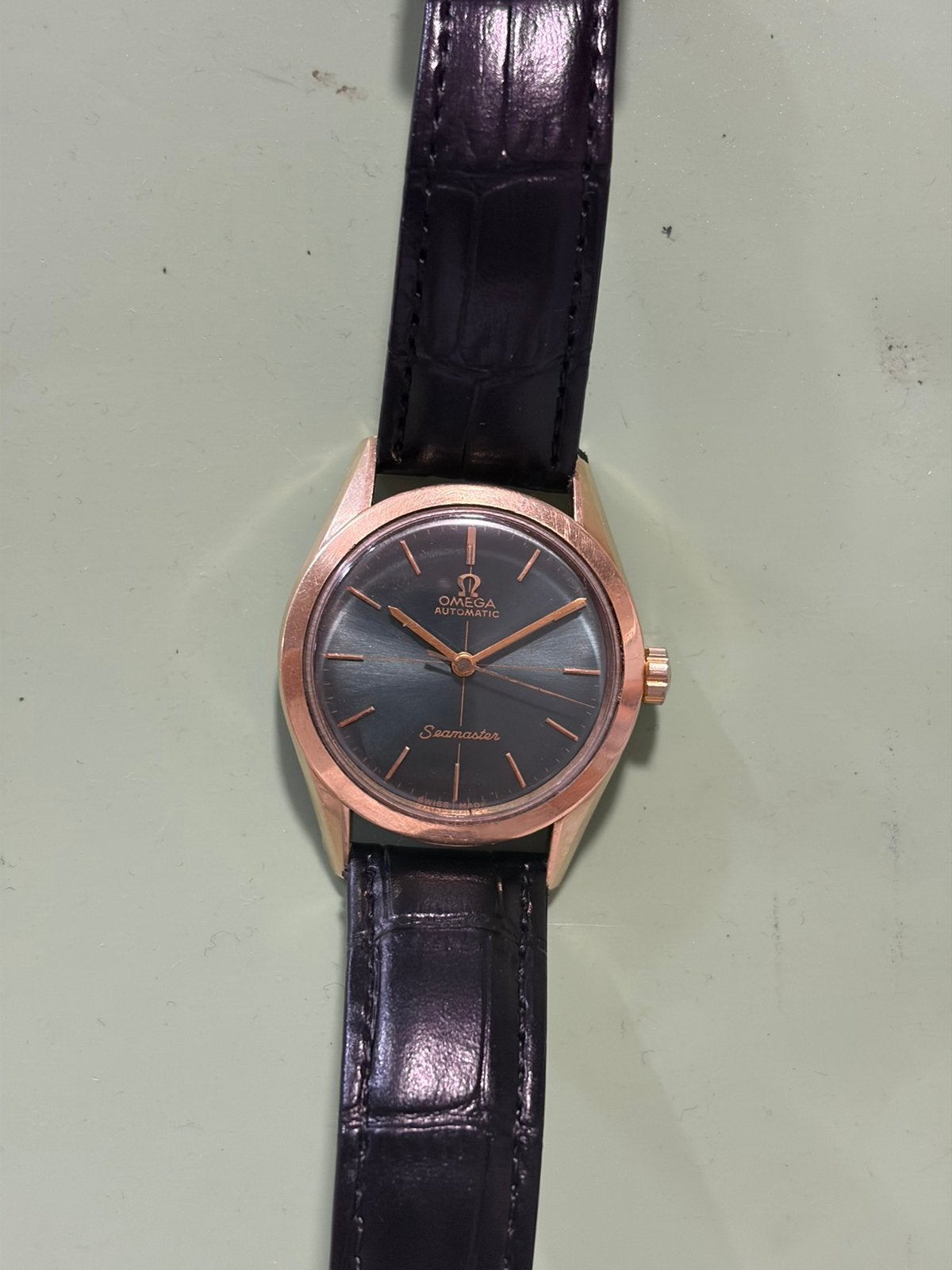 Omega Seamaster Automatic — ref. 2802-4 SC, Sieraden, Tassen en Uiterlijk, Ophalen of Verzenden, Omega, Goud, Leer