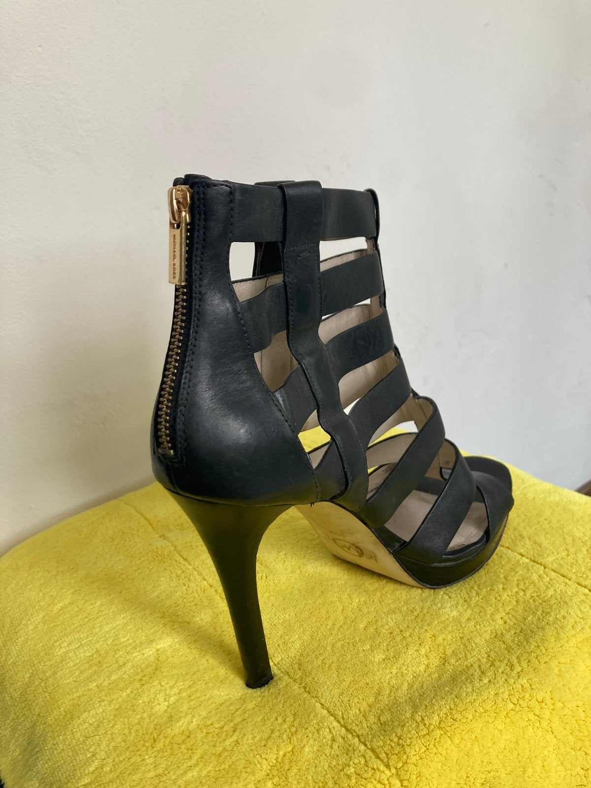 Michael Kors open laars met Gladiator Hak mt 40, Kleding | Dames, Schoenen, Ophalen of Verzenden, Zo goed als nieuw, Zwart, Schoenen met hoge hakken