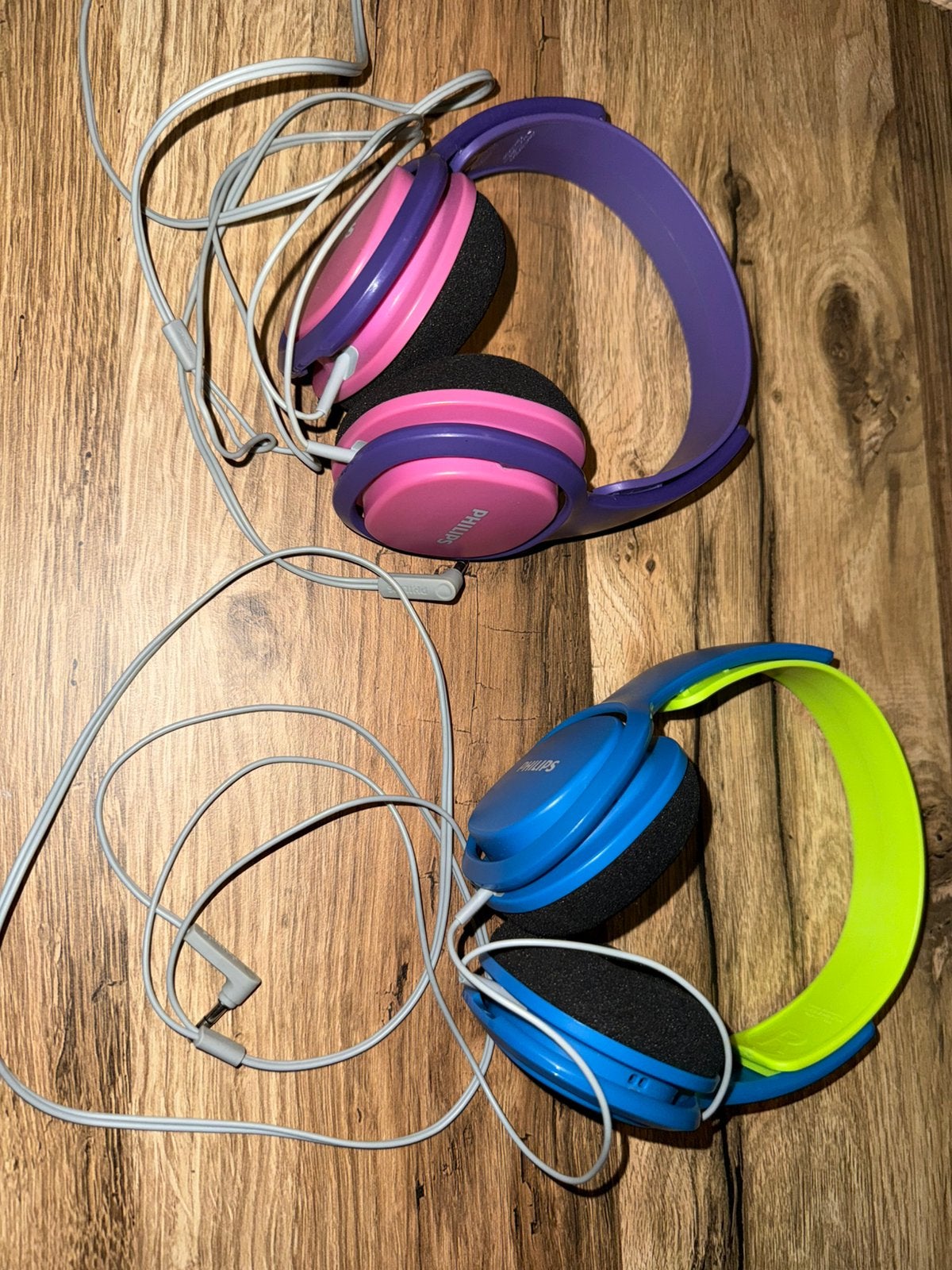 Philips kinder koptelefoons roze blauw, Ophalen of Verzenden, Zo goed als nieuw, Philips