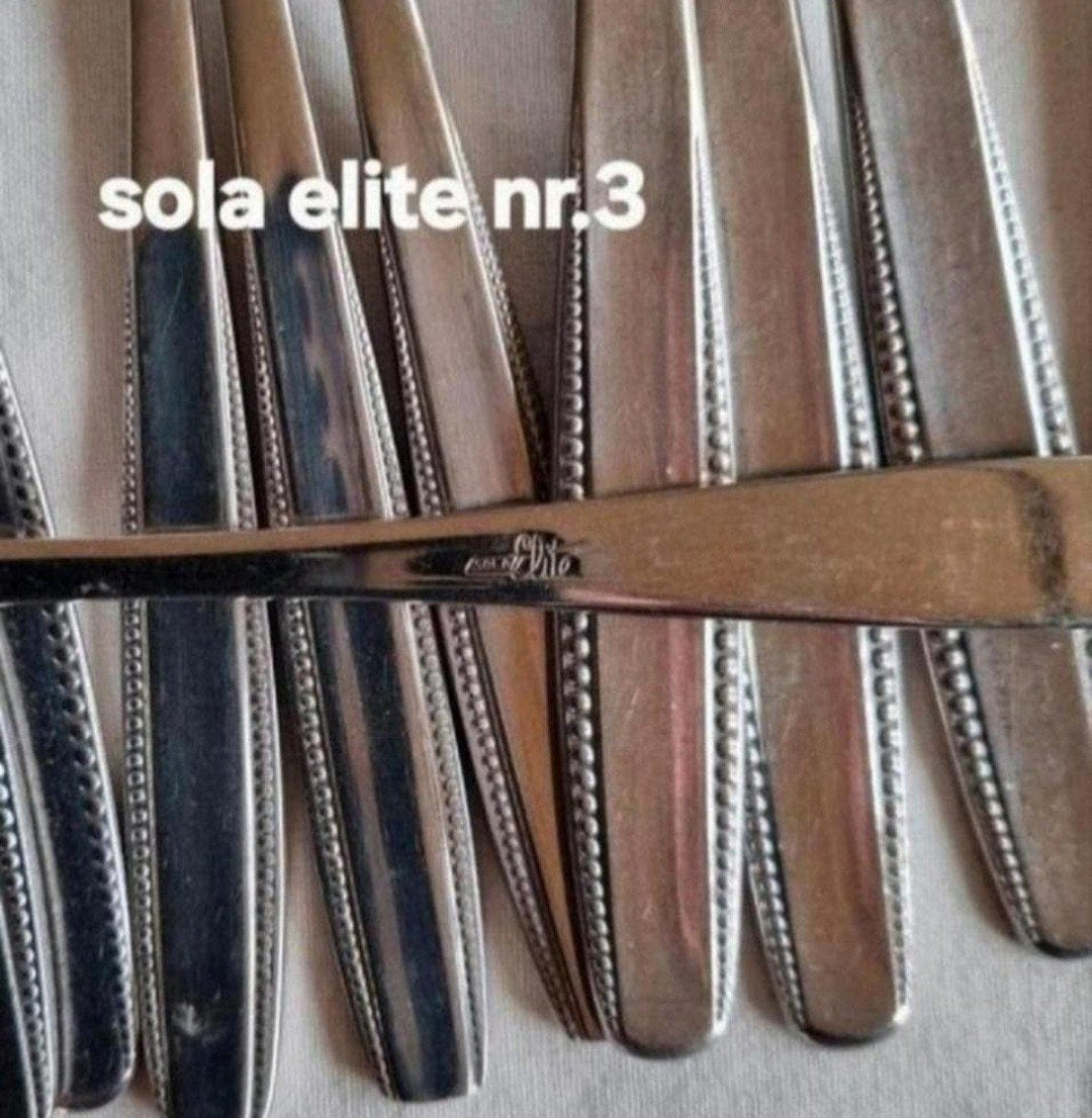Sola Elite bestek met parelranden - Diverse Onderdelen, Antiek en Kunst, Ophalen of Verzenden