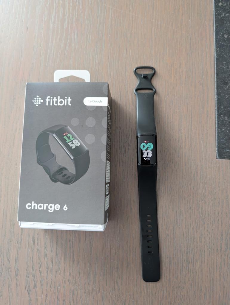Fitbit Charge 6 Google, Ophalen, Zwart, Zo goed als nieuw, Fitbit