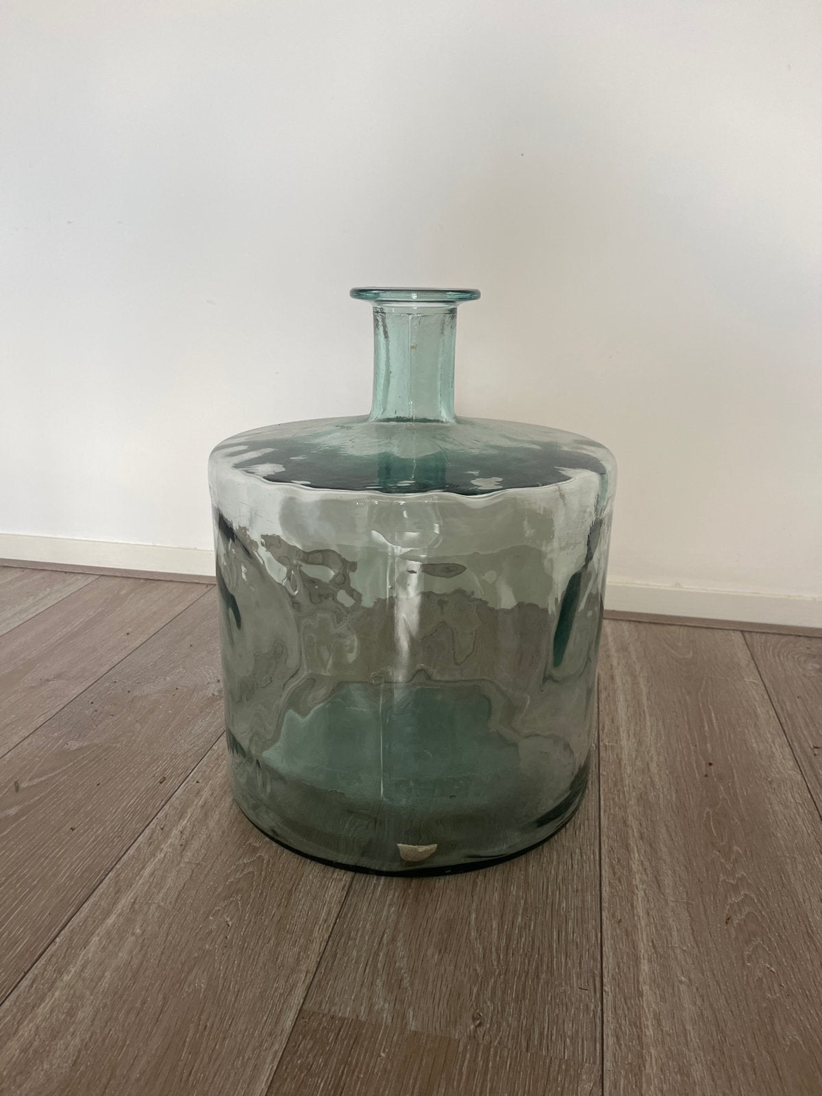 Grote glazen vaas/fles - Gerecycled glas, Ophalen