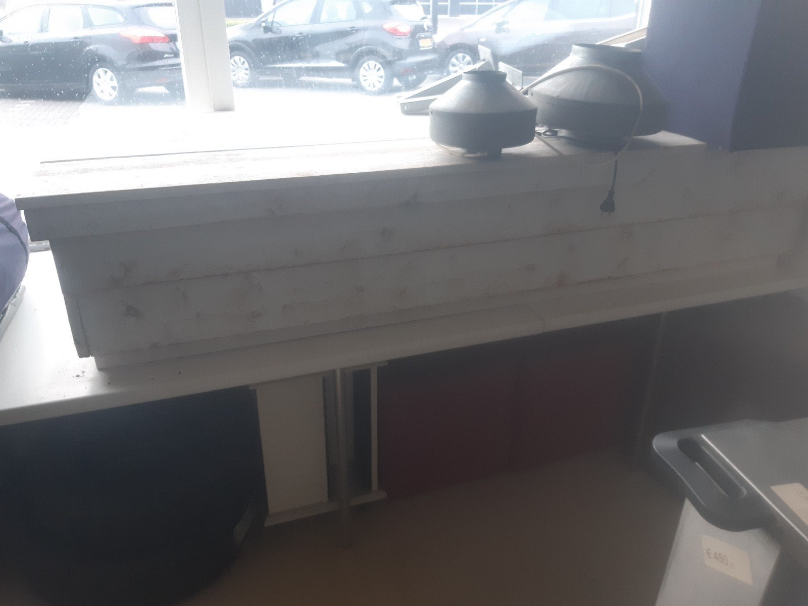 Salontafel Presentatietafel steigerhout, Ophalen, Info@tommysmit.nl, Gebruikt, 100 tot 150 cm