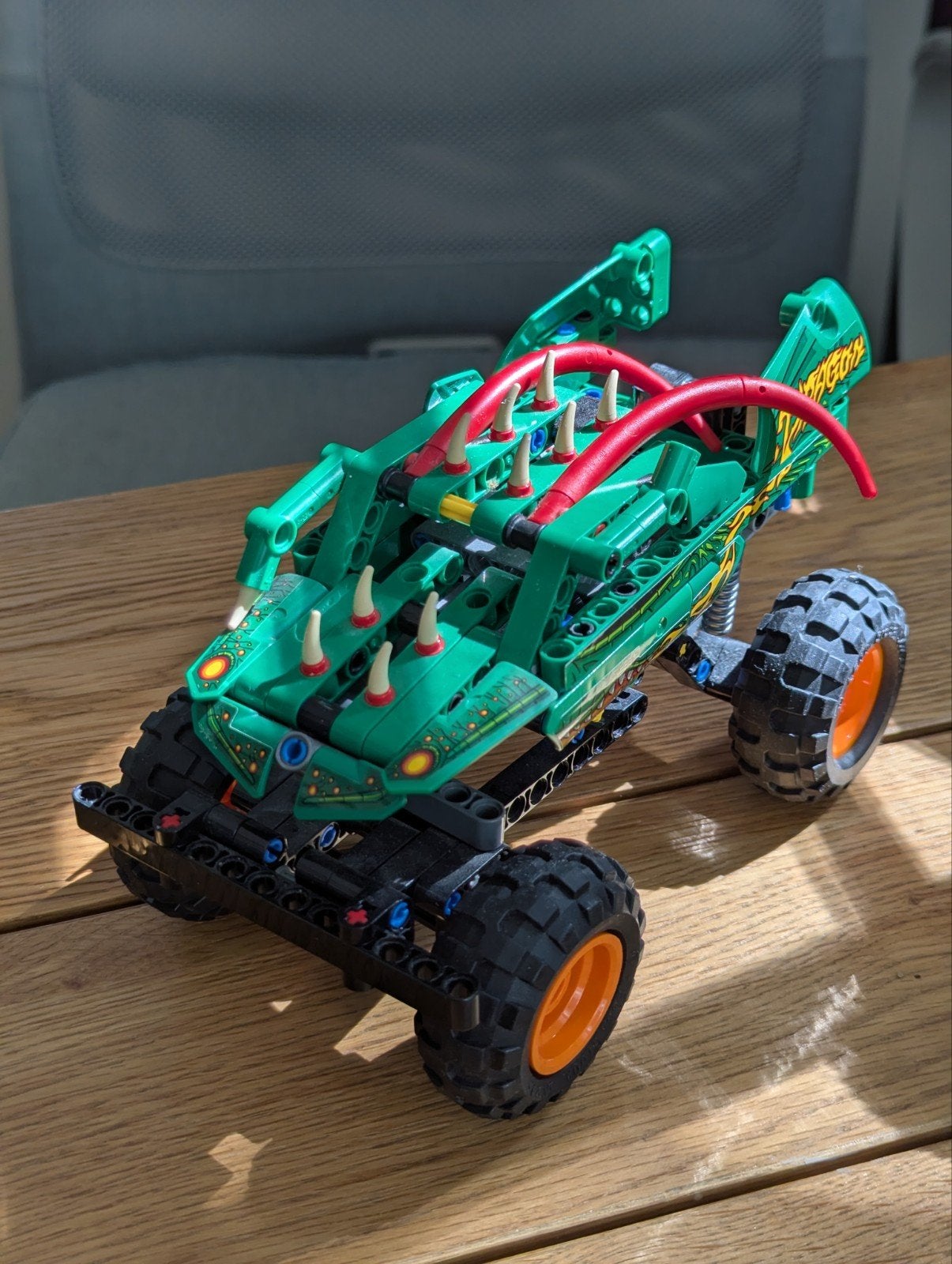 Lego 70164 Technic auto, groen, gemonteerd, goede staat, Lego, Ophalen of Verzenden, Zo goed als nieuw, Technic