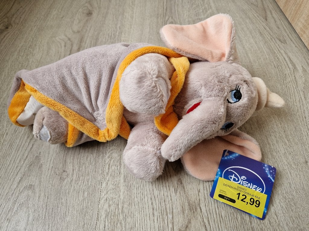 Disney Dumbo knuffel in wikkeldoek, Ophalen of Verzenden, Nieuw, Kraamcadeau