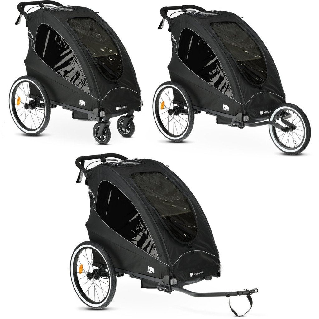 DERYAN Fietskar 3-in-1 | Fiets, Wandel & Hardloop