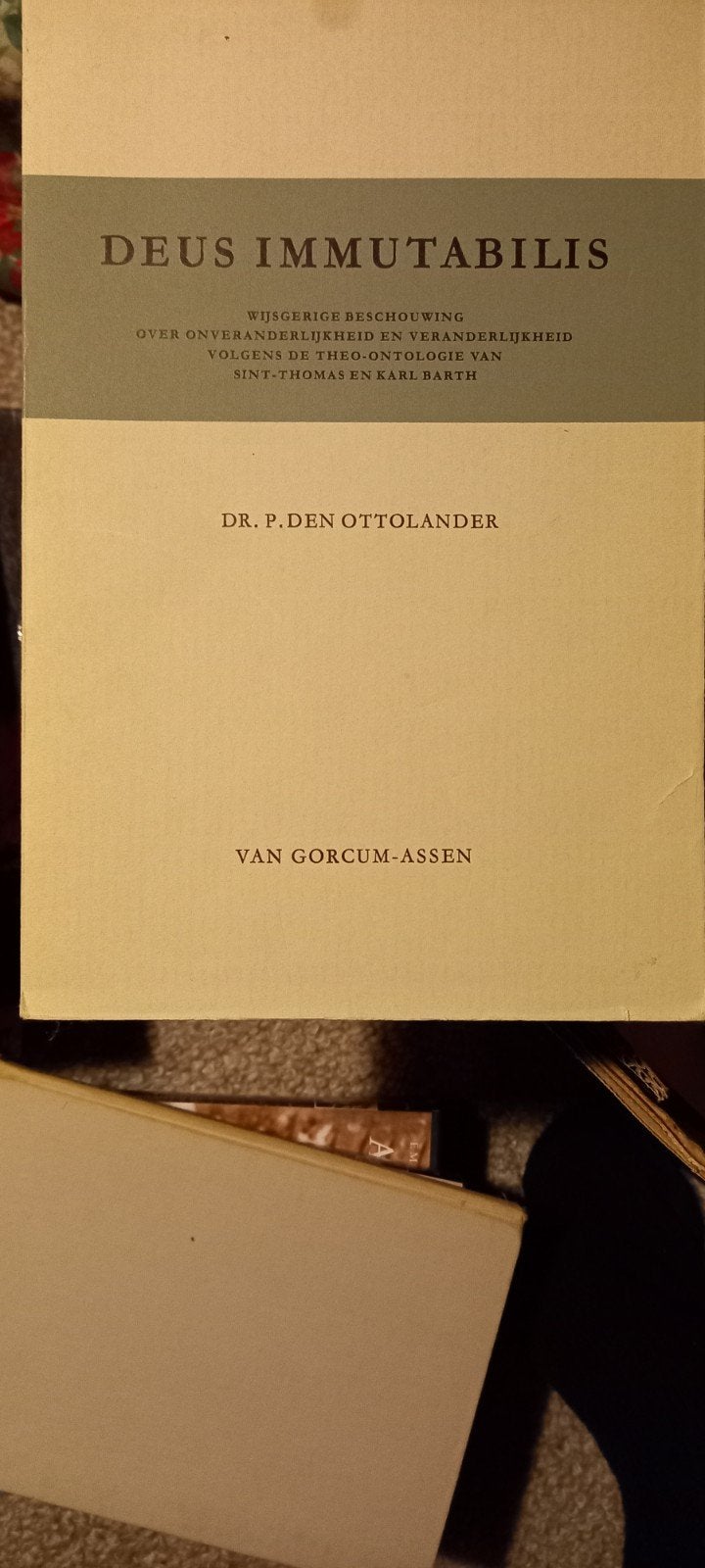 Deus Immutabilis - Filosofische Beschouwing, Boeken, Ophalen of Verzenden, Gelezen, Dr. P. den Ottolander, Christendom | Katholiek
