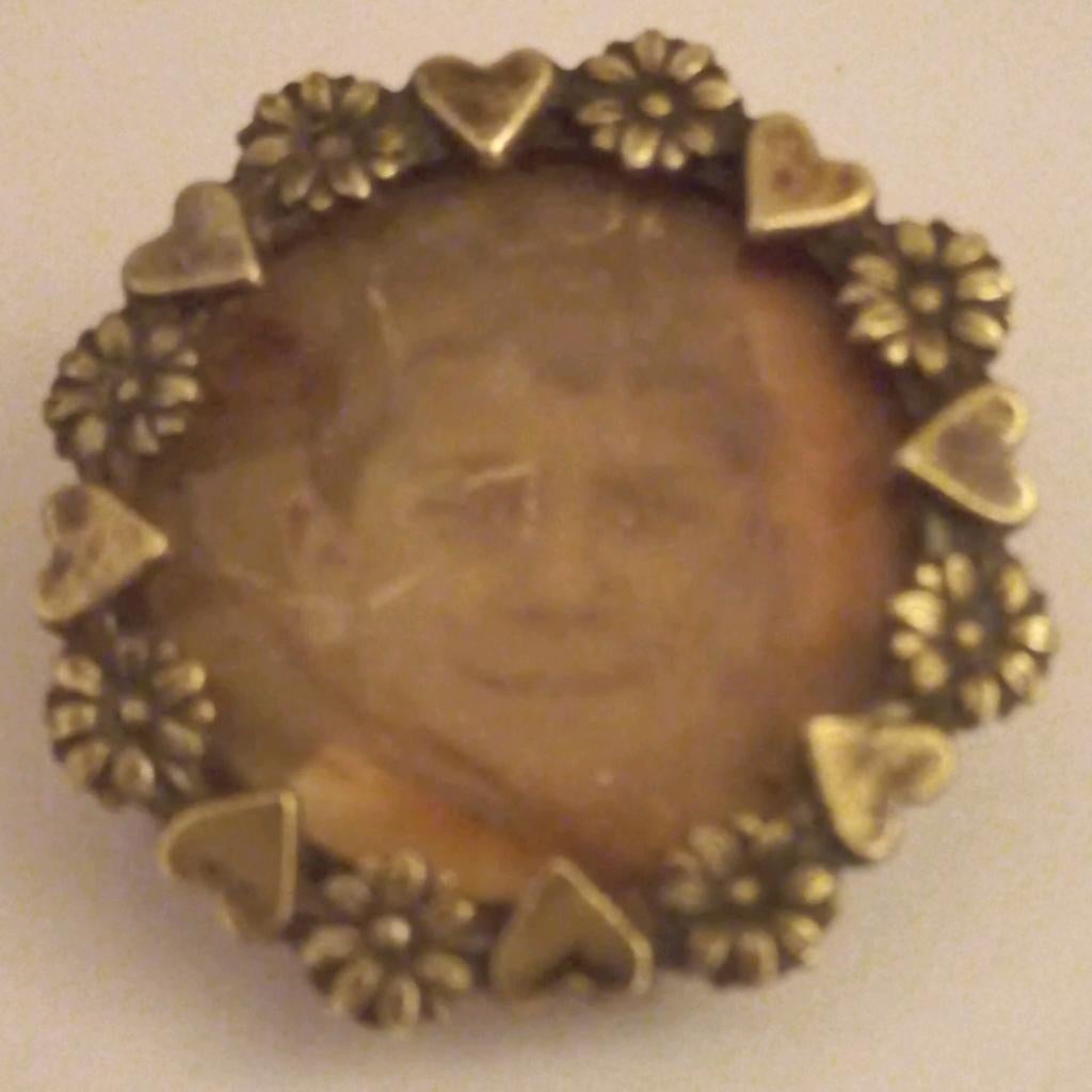 Antieke Belle Epoque rouwbroche 'La Pratique', Overige materialen, Gebruikt, Minder dan 4 cm, Ophalen of Verzenden