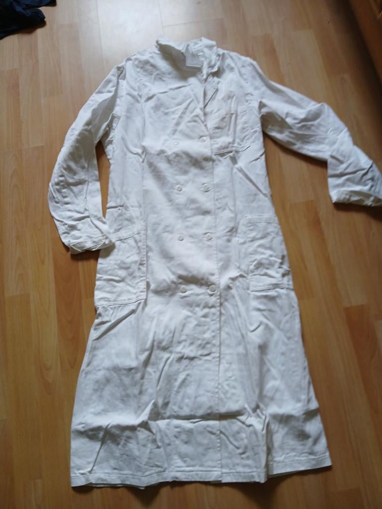 Witte lange labjas in maat 40., Kleding | Dames, Wessels, Ophalen, Zo goed als nieuw