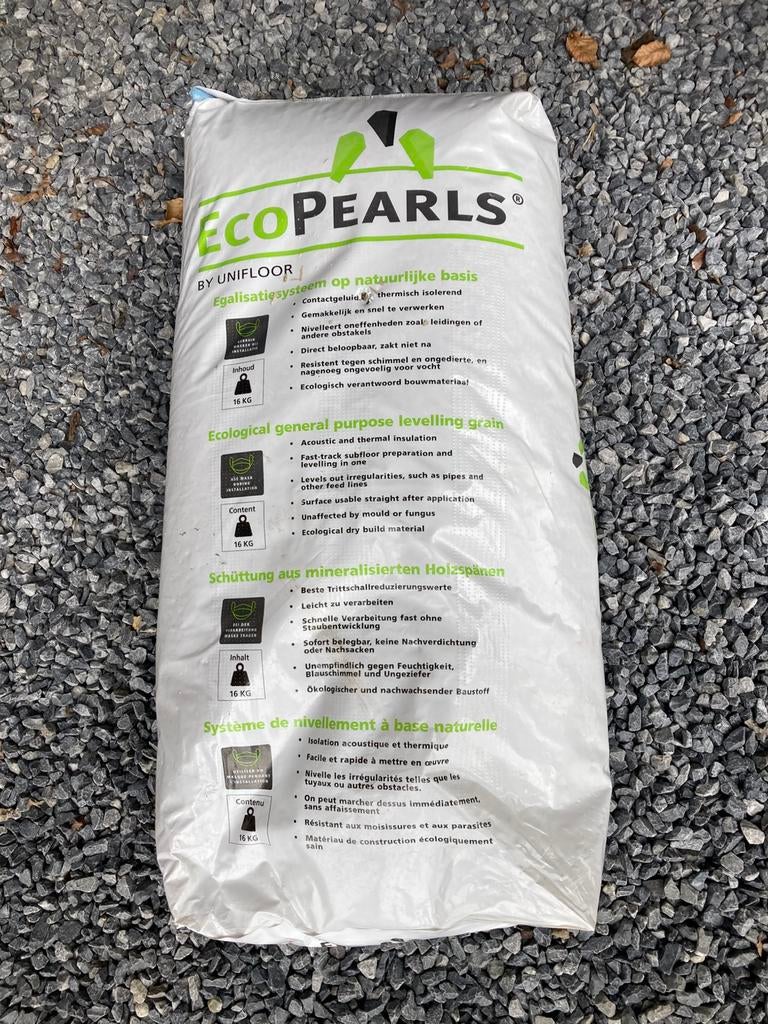 Unifloor EcoPearls egalisatie korrels, 50 liter/ 16 kg, Ophalen