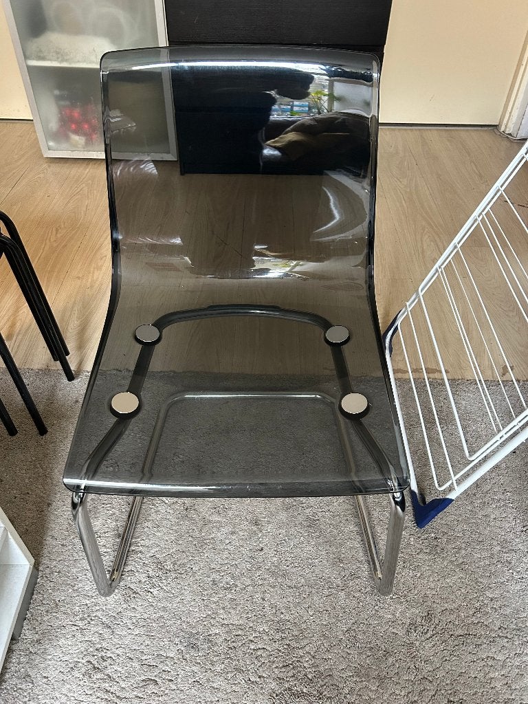 IKEA Tobias kuipstoel grijs, Huis en Inrichting, Stoelen, Ophalen, Gebruikt, Kuipstoel, Metaal