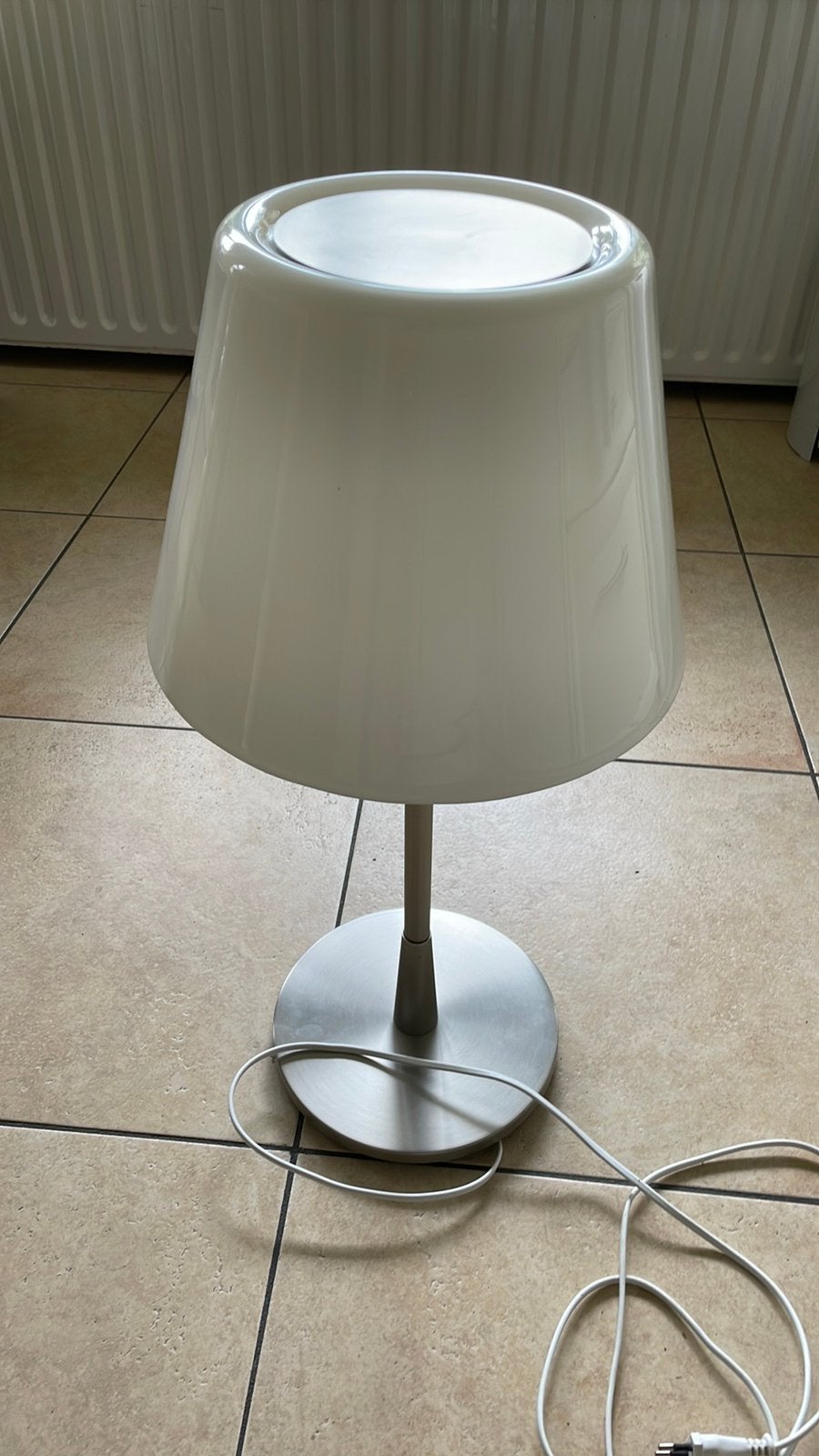 Schemerlamp met glazen kap, Ophalen of Verzenden, Gebruikt, Schemerlamp