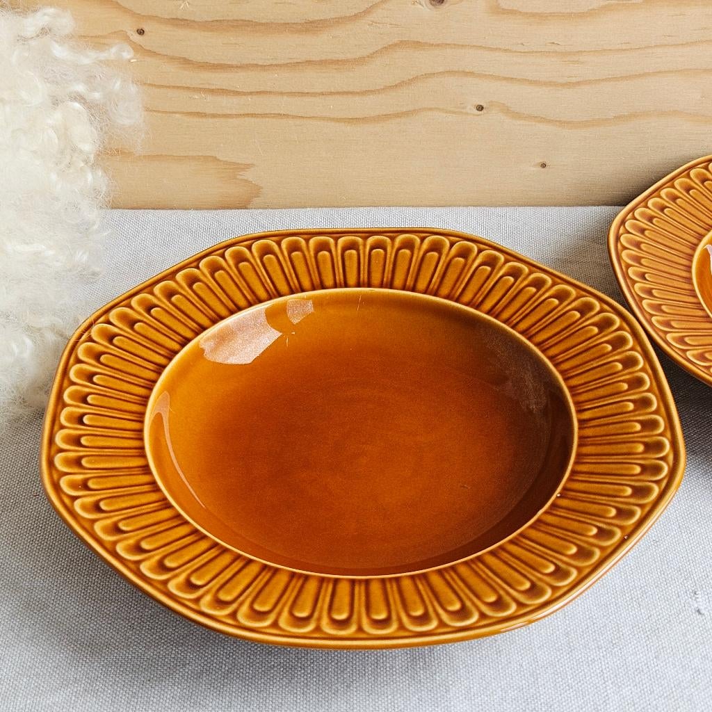 Pontesa Acanthus set van 2 diepe borden, Huis en Inrichting, Keuken | Servies, Keramiek, Ophalen of Verzenden, Zo goed als nieuw