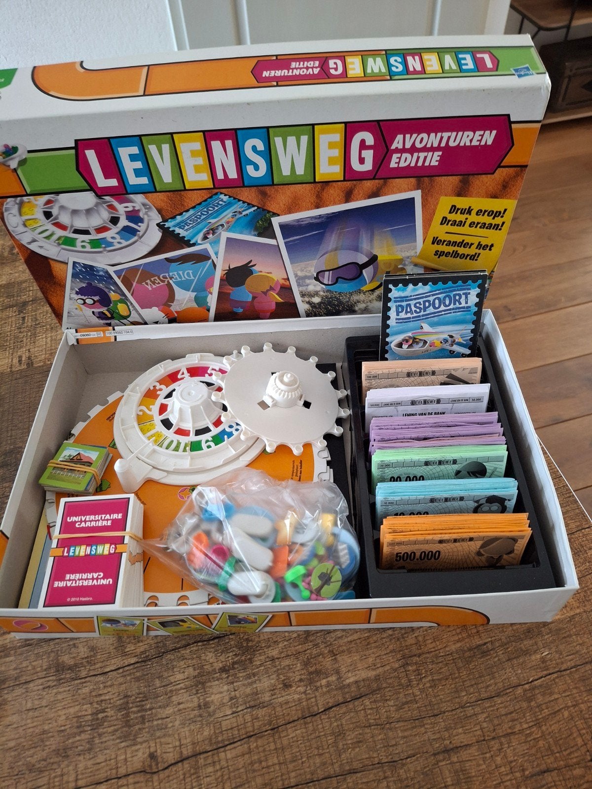 Levensweg Avonturen Editie Bordspel, Drie of vier spelers, Ophalen of Verzenden, Gebruikt, Hasbro