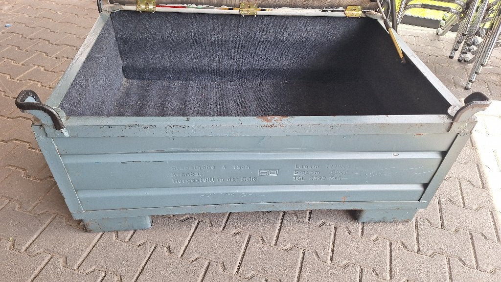 Stalen industriele salontafel stalen bak kist met klep, Ophalen, 50 – 75, 100 tot 150 cm, .