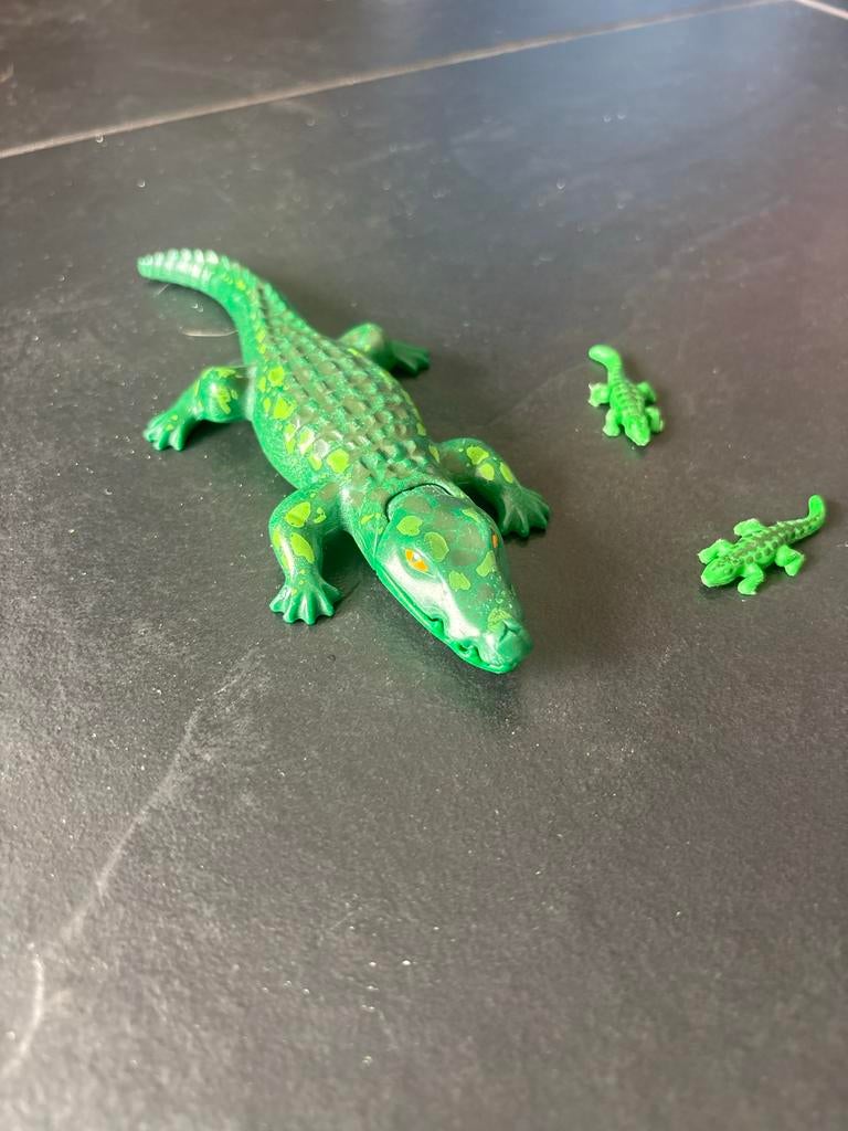 Krokodil Speelgoedset - Grote Krokodil met Baby's, Ophalen of Verzenden, Gebruikt, Jongen of Meisje