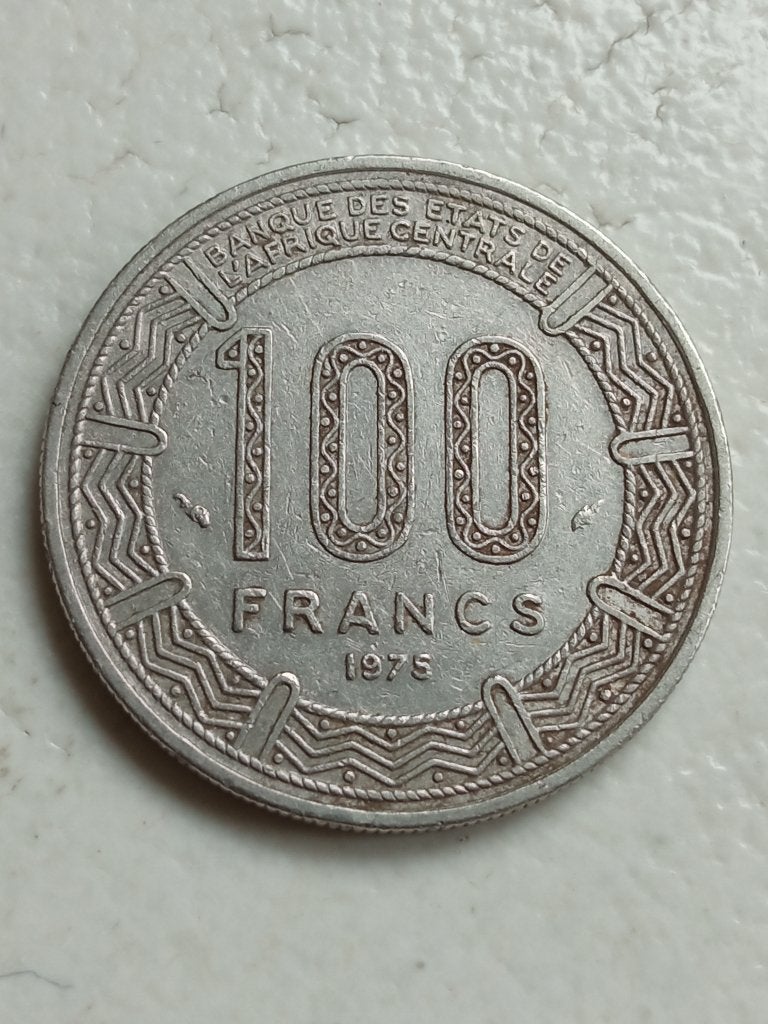 Kameroen 100 frank 1975., Ophalen of Verzenden, Overige landen, Losse munt