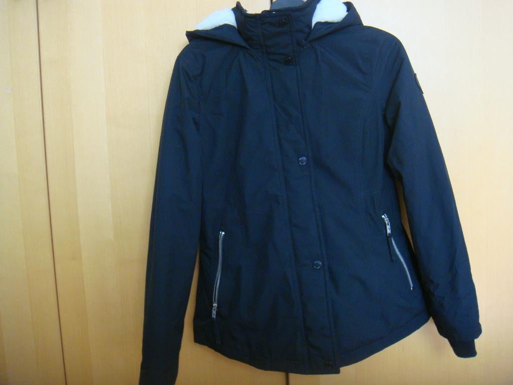 Hollister zwarte winterjas jas meisjes maat XS, Ophalen of Verzenden, Zo goed als nieuw, Meisje, Jas