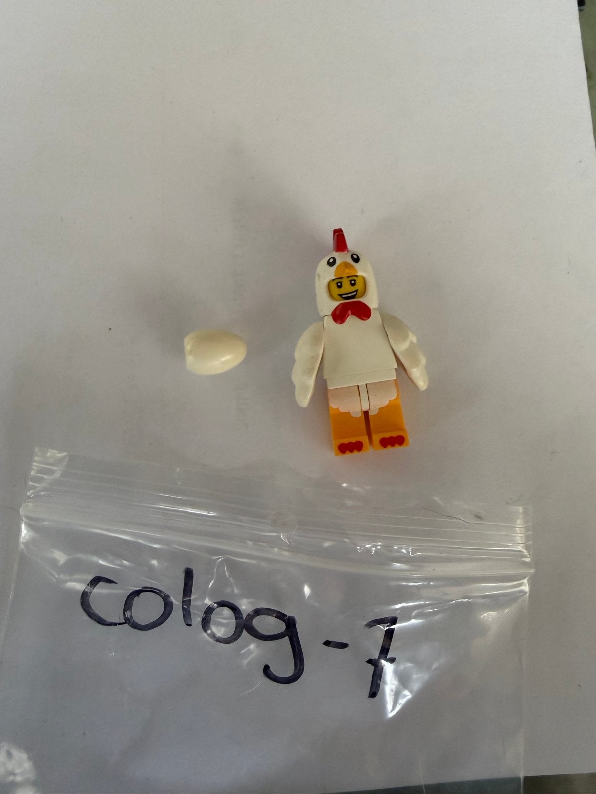 LEGO Minifiguur Kip Pak Man (Col09-7) met ei, Ophalen of Verzenden, Zo goed als nieuw, Lego