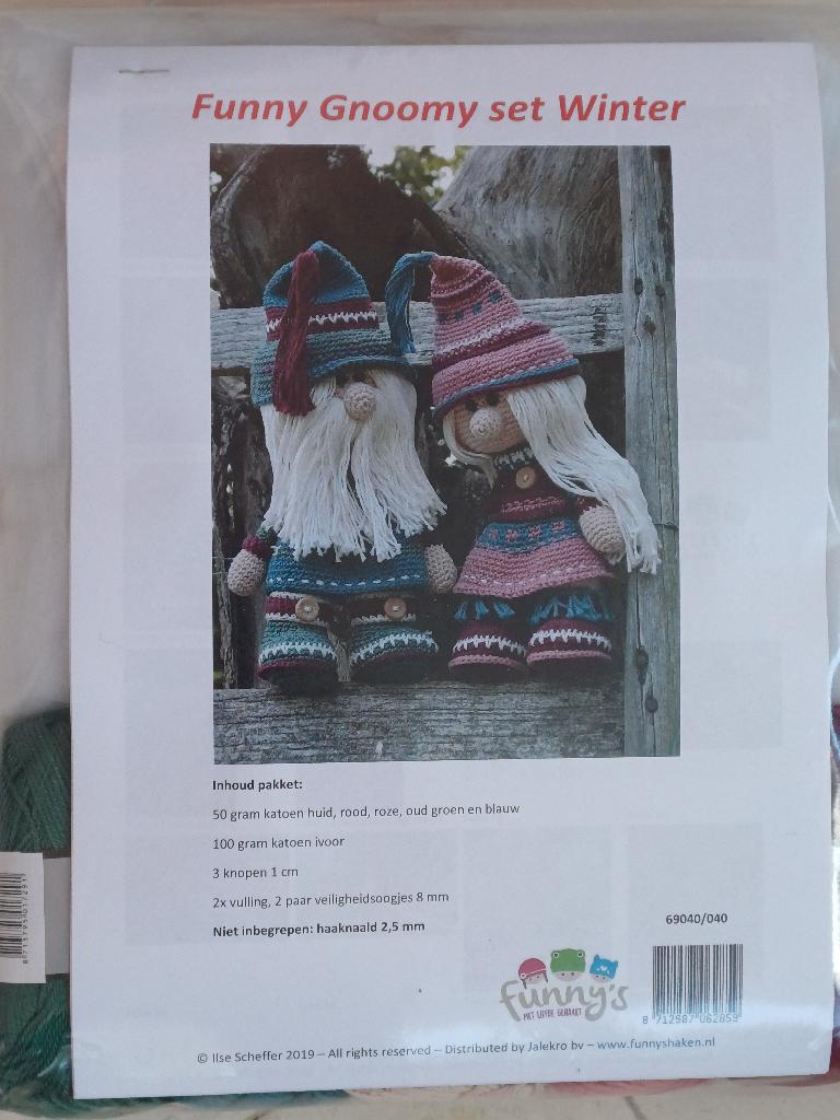 Tof haakpakket Funny Gnoomy Set Winter Funny's haken wol !, Hobby en Vrije tijd, Breien en Haken, Ophalen of Verzenden, Nieuw