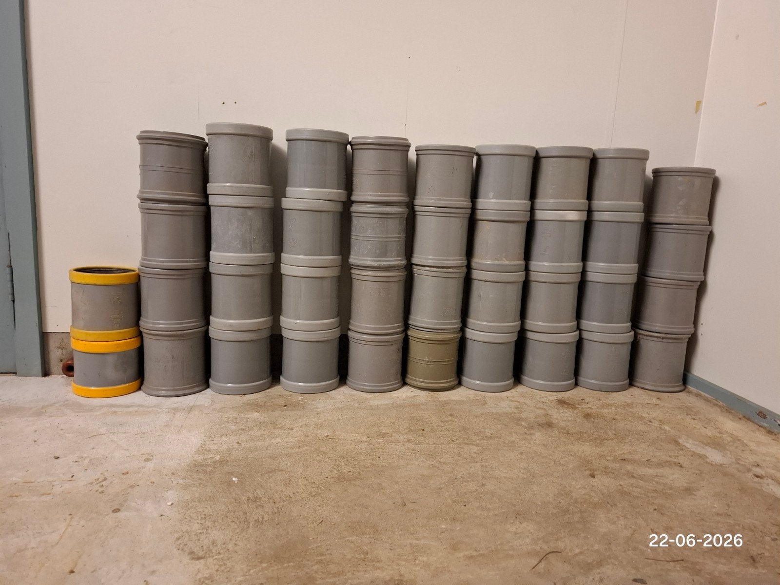 PVC overschuifmoffen met manchet - 125 mm., Ophalen, Afvoer, Gebruikt, Pvc